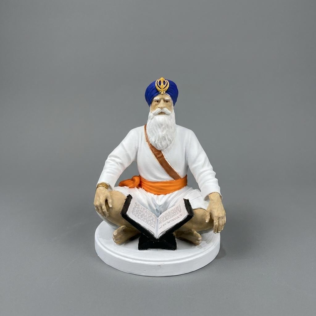 Baba Deep Singh Ji Hand Painted Spiritual Decor