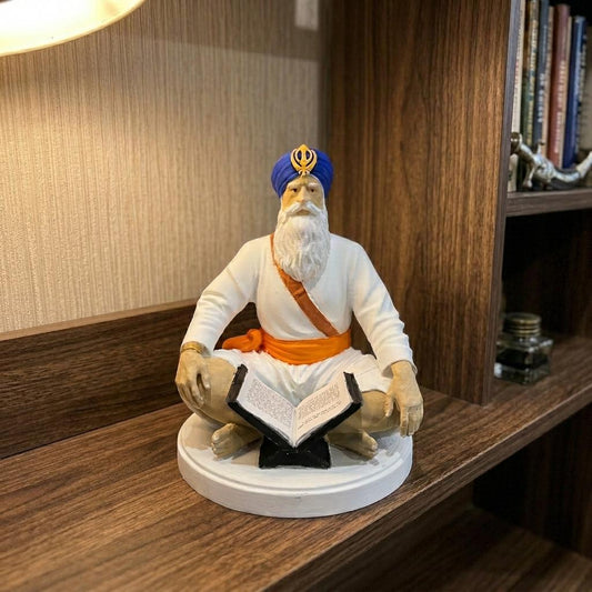 Baba Deep Singh Ji Hand Painted Spiritual Decor